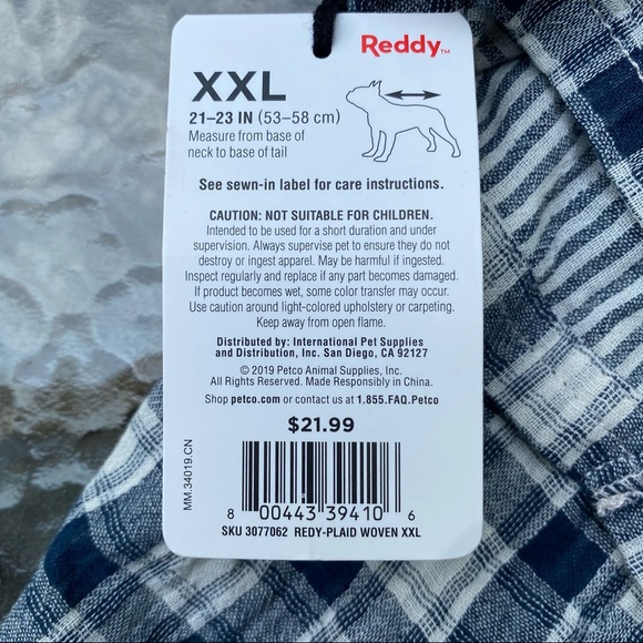 Reddy Dog Reddy Navy White Plaid Woven Dog Shirt Poshmark